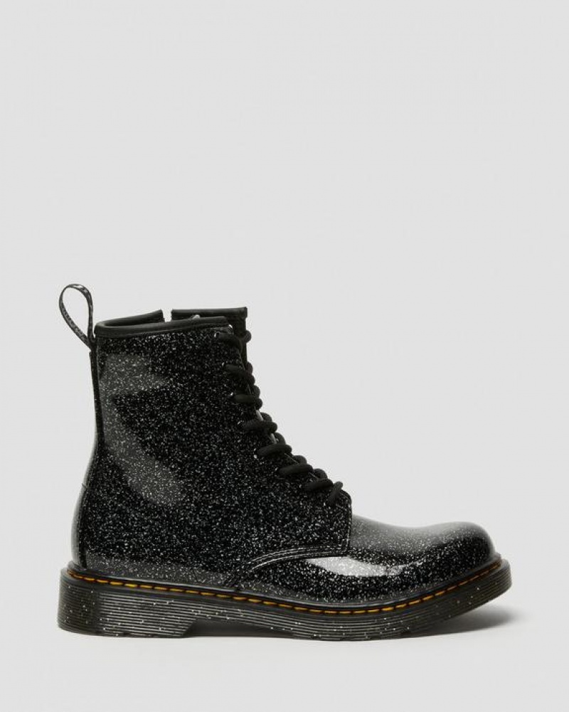 Dr Martens Youth 1460 Glitter Pitsi Up Lasten Saappaat Mustat | Suomi_Dr55566