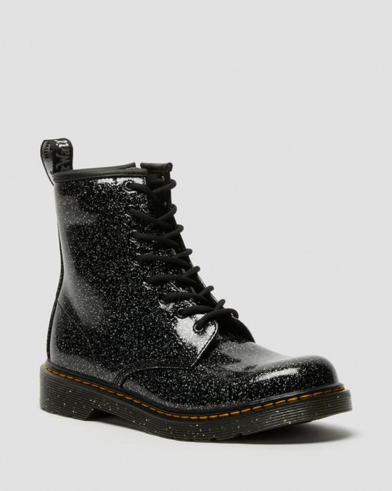 Dr Martens Youth 1460 Glitter Pitsi Up Lasten Saappaat Mustat | Suomi_Dr55566