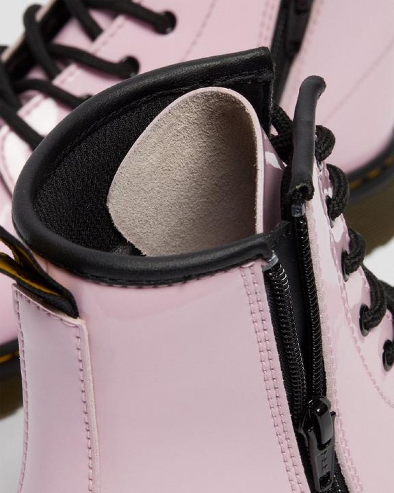 Dr Martens Youth 1460 Kiiltonahka Nahkaiset Pitsi Up Lasten Saappaat Pinkki | Suomi_Dr74528