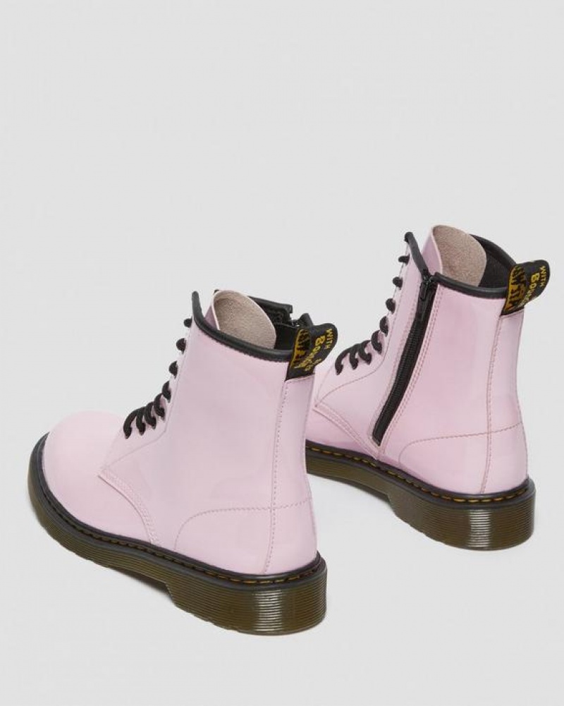 Dr Martens Youth 1460 Kiiltonahka Nahkaiset Pitsi Up Lasten Saappaat Pinkki | Suomi_Dr74528