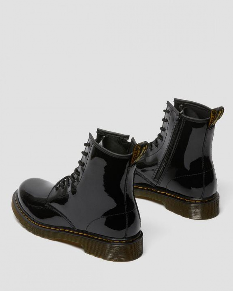 Dr Martens Youth 1460 Kiiltonahka Nahkaiset Pitsi Up Lasten Saappaat Mustat | Suomi_Dr21321