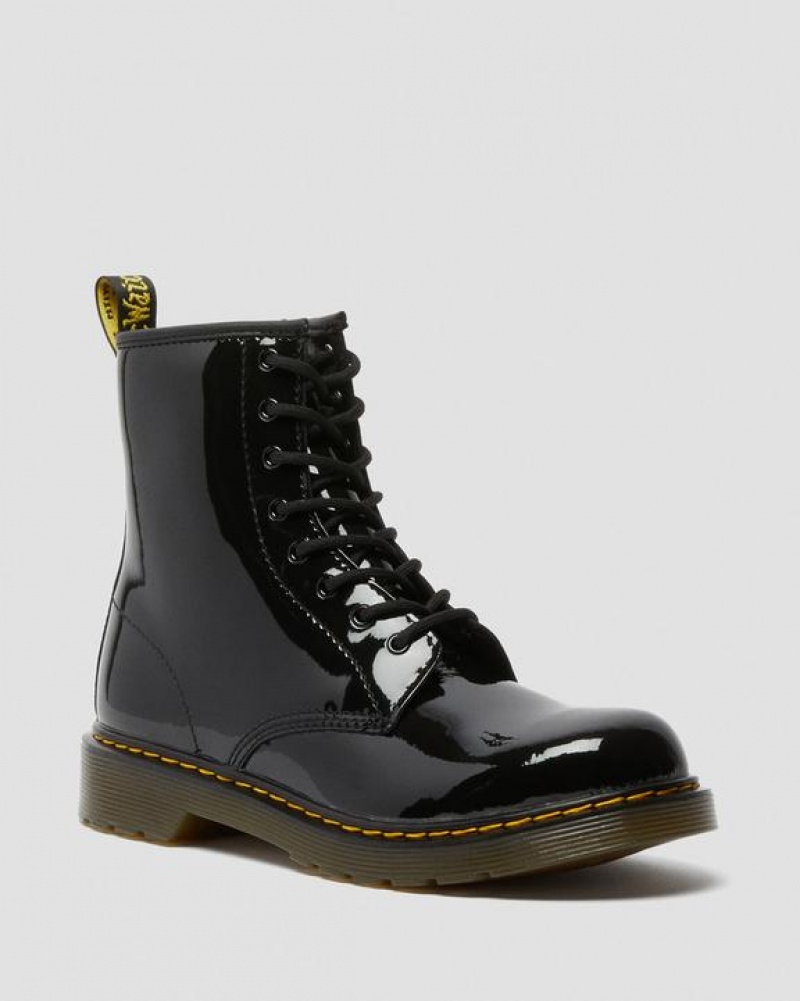 Dr Martens Youth 1460 Kiiltonahka Nahkaiset Pitsi Up Lasten Saappaat Mustat | Suomi_Dr21321