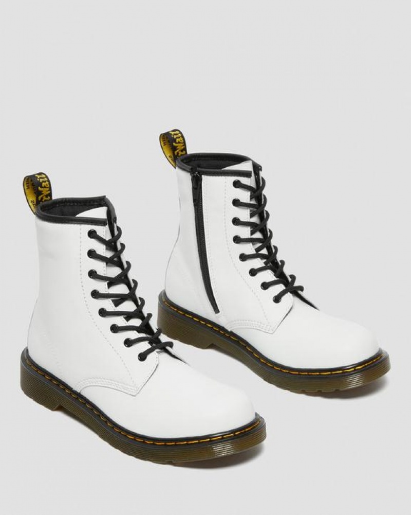 Dr Martens Youth 1460 Nahkaiset Pitsi Up Lasten Saappaat Valkoinen | Suomi_Dr49090