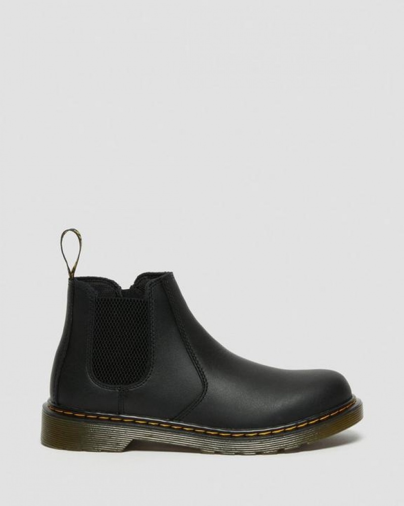 Dr Martens Youth 2976 Softy T Nahkaiset Chelsea Lasten Saappaat Mustat | Suomi_Dr77848