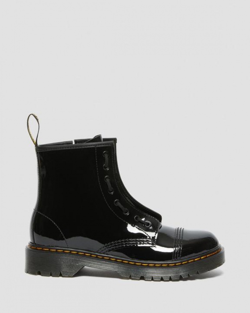 Dr Martens Youth Sinclair Bex Kiiltonahka Nahkaiset Lasten Saappaat Mustat | Suomi_Dr38669